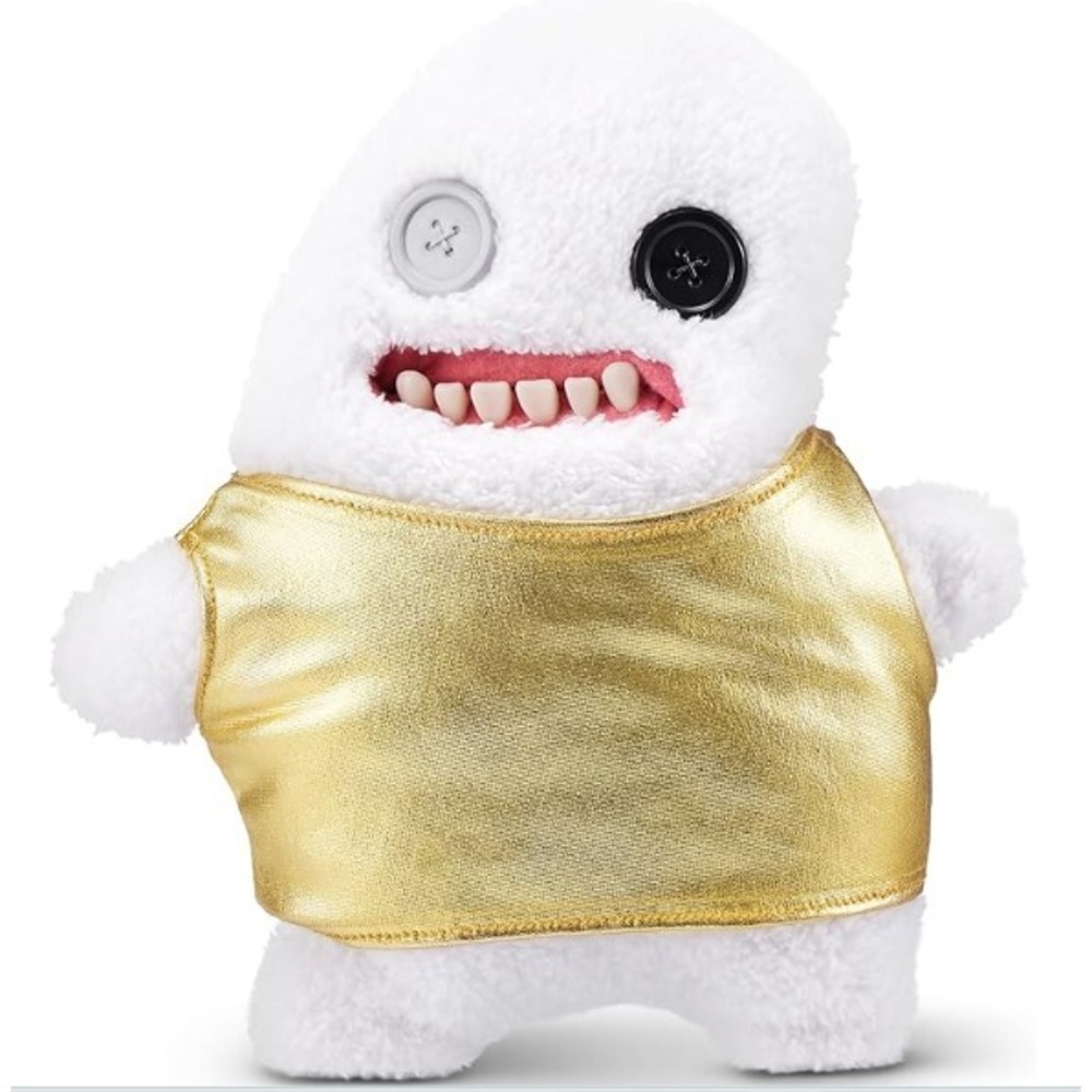 Zuru Gold Fuggler Sir Splodge A Lot White Plush Gold Collar NIB Weirdcore